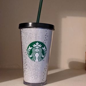 Silver glittery tumbler